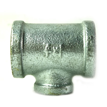 Thrifco Plumbing 1 Inch x 1 Inch x 1/2 Inch Galvanized Steel Reducer Tee 5217078